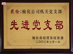 2003年榆社縣先進黨支部