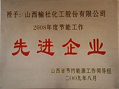 2008節(jié)能工作先進(jìn)企業(yè)